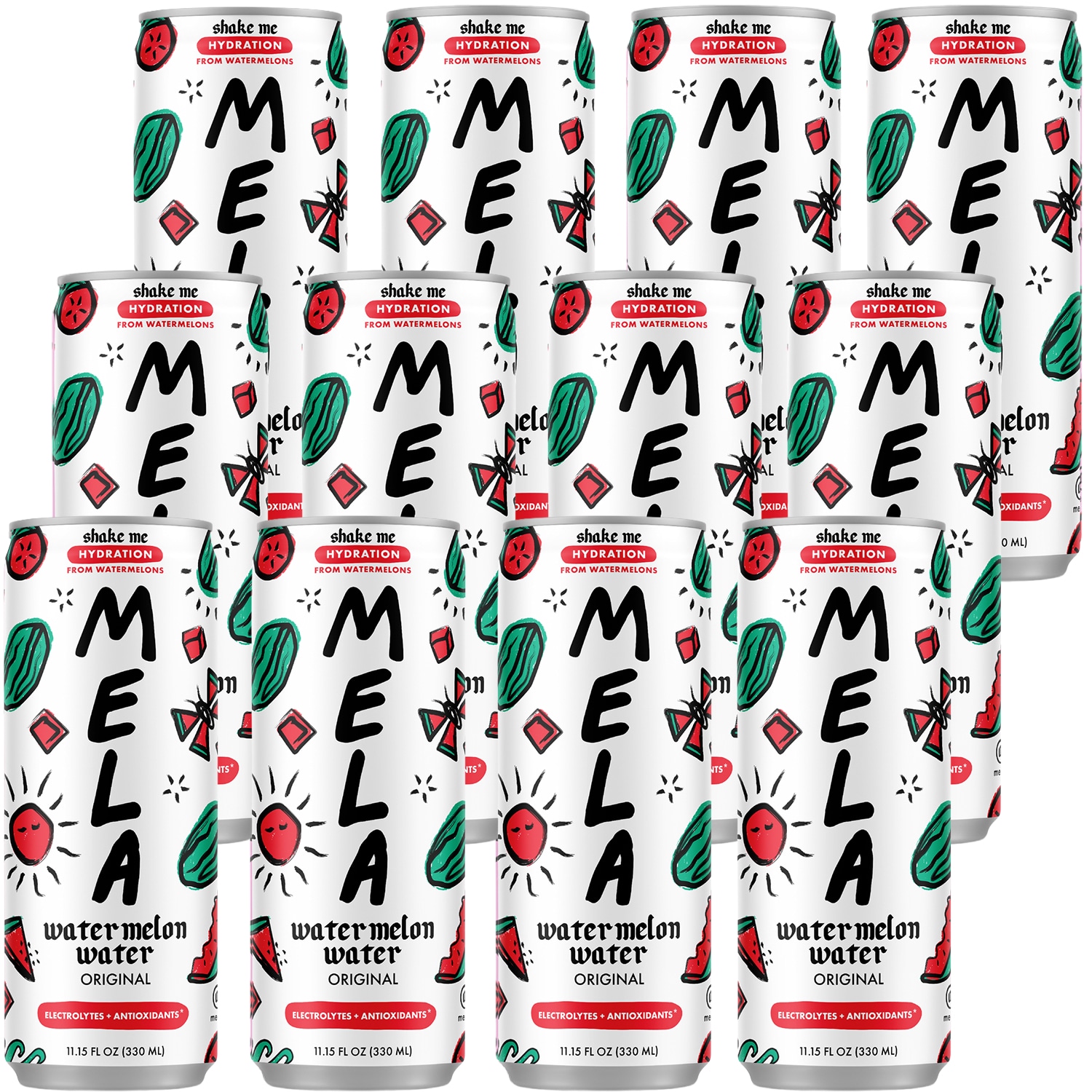 Mela Watermelon Water, Original, Can, Case